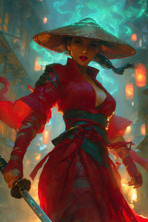 Chinese folk dancers perform at the chinese new year parade in the streets of Chengdu.の素材