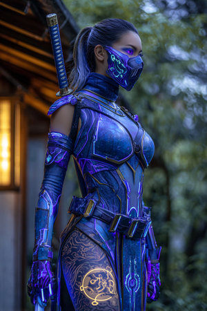 Unidentified cosplay pose in Thailand Comic Con 2015 at Lumpini Park.の素材