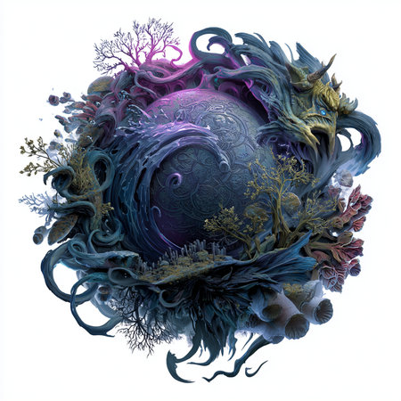 3d illustration of abstract geometric composition,digital artwork for creative graphic designの素材