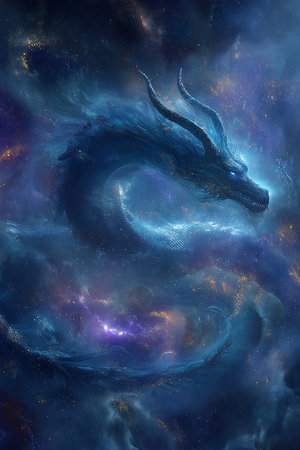 Abstract fractal illustration for creative design looks like a dragon head.の素材