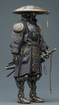 Member of history club Golden Capricorn wears historical costume during historical reenactment of Kiev Liberation in 1943.の素材