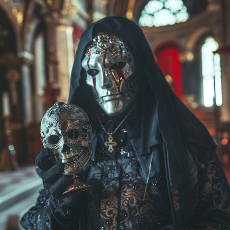 Venetian mask in the church of the Holy Sepulchreの素材