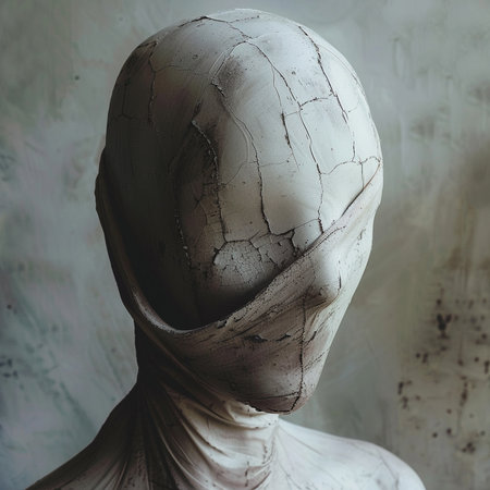 Mannequin model in the image of a mummy. Halloween.の素材