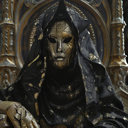 Venetian mask in St. Peter's Cathedral, Venice, Italyの素材