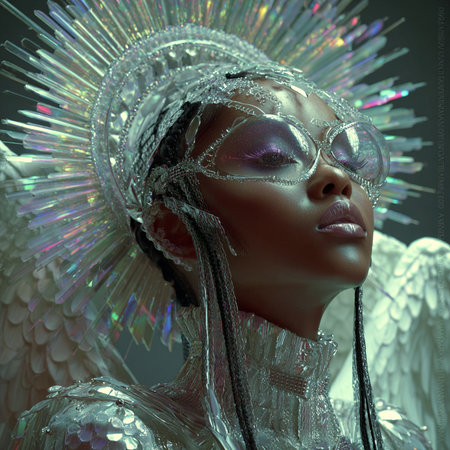 3d rendering of human figure with glowing lights and circuit board backgroundの素材