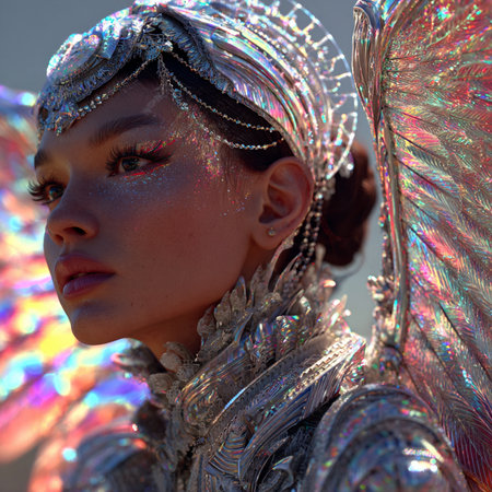 Unidentified dancer participates at the annual Samba School Carnival Parade in Bangkok, Thailand.の素材