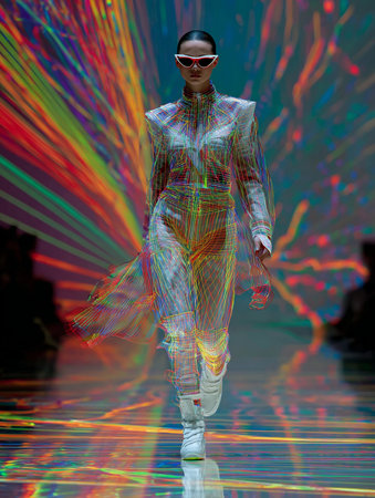 A model walks the runway at the Elie Saab Fall 2013 fashion show during Mercedes-Benz Fashion Week in New York City.の素材