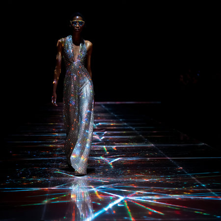 A model walks the runway at the Elie Saab fashion show during MBFW Fall 2015 at Lincoln Center in NYCの素材