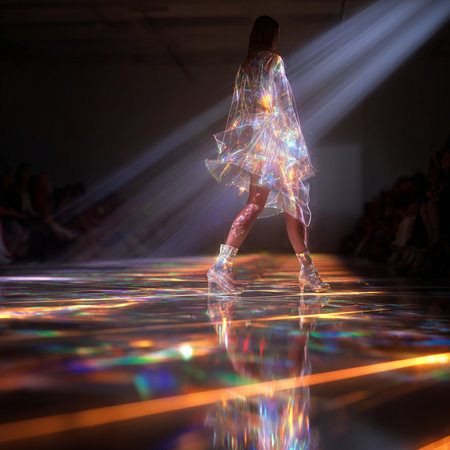 A model walks the runway at the 2013 Victoria's Secret Fashion Show at Lexington Avenue Armory in New York City.の素材