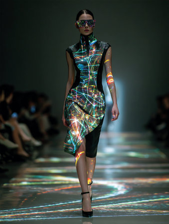 A model walks the runway at the Elie Saab Fall 2013 fashion show during Mercedes-Benz Fashion Week in New York City.の素材