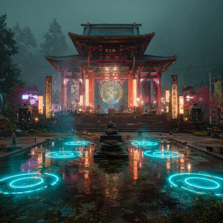 Hakone-ji Temple in the morning, Kyoto, Japanの素材