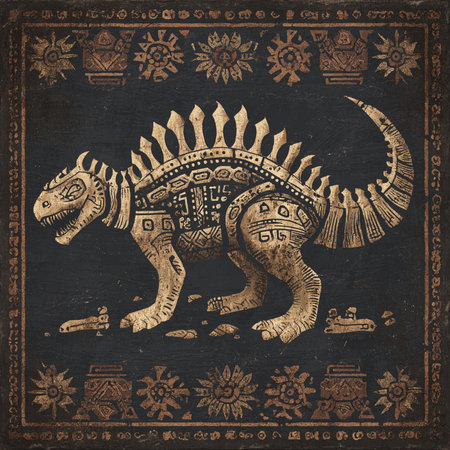Triceratops. Zodiac sign. Chalkboard.の素材