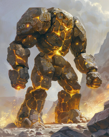 3D rendering of an alien in a space suit with fire effectの素材