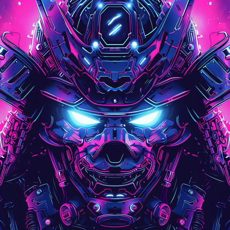 Cyborg background. Futuristic sci-fi design. Vector illustration.の素材