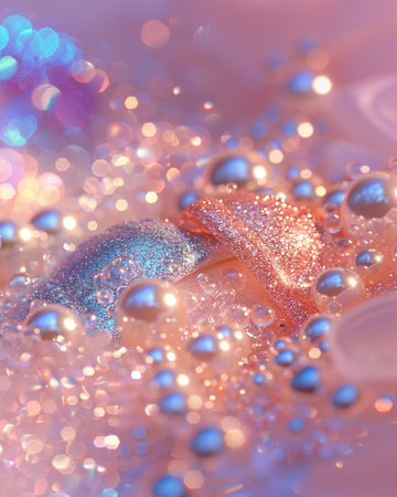 Abstract background with bokeh defocused lights and sparkles.の素材