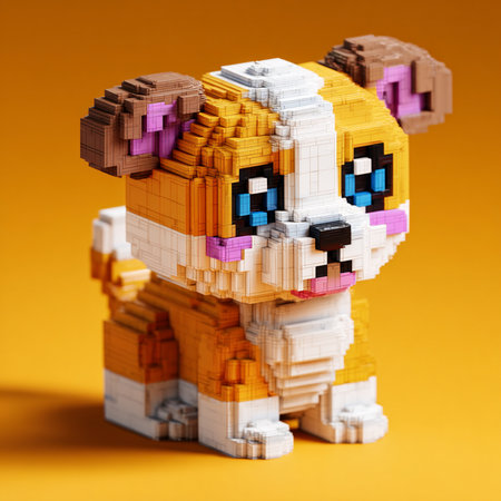 A studio shot of a Lego figure. Lego is extremely popular worldwide with children and collectors.の素材