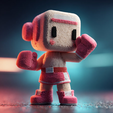 A studio shot of a Lego minifigure. Lego is extremely popular worldwide with children and collectors.の素材