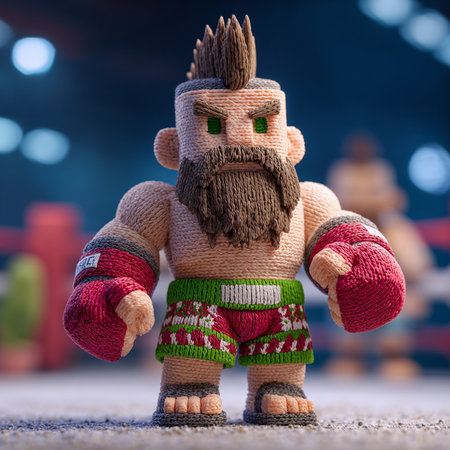 Lego minifigure on the street. Studio shot.の素材