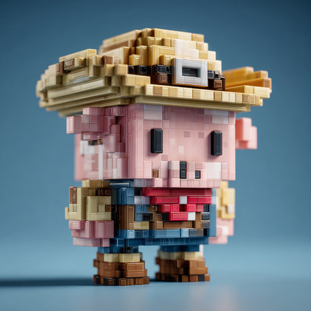 3d render of a plastic model of a house made of bricksの素材