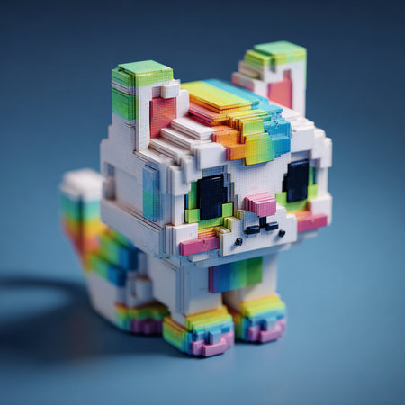 A close up shot of Lego figure on blue background. Lego is extremely popular worldwide with children and collectors.の素材