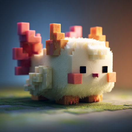 Funny animal made of plasticine on the map. Toy.の素材