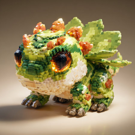 turtle made of plasticine, 3d illustration, square imageの素材