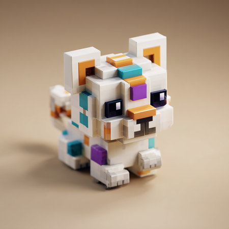 3d rendering of a toy dog on a beige background.の素材