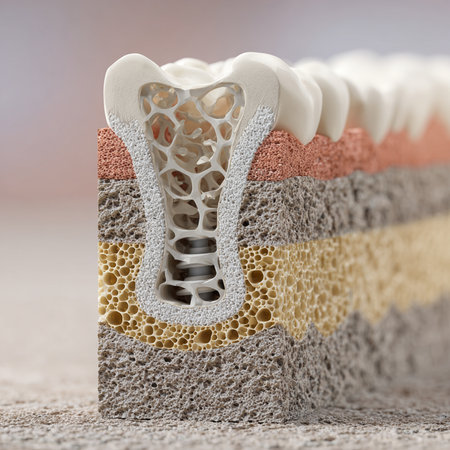 3d render of orthodontic model showing teeth and gumsの素材