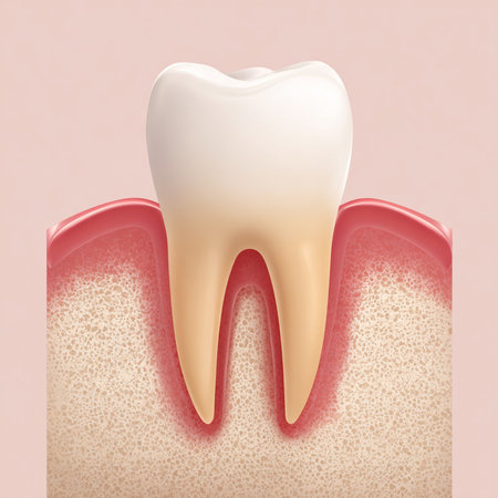 Tooth with caries on a pink background. 3d illustrationの素材
