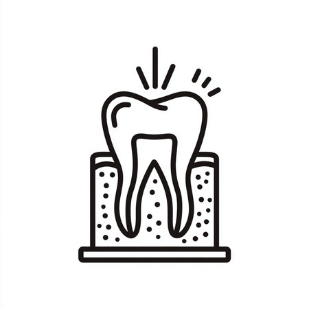 Tooth decay icon. Dental problem. Vector Illustration.の素材