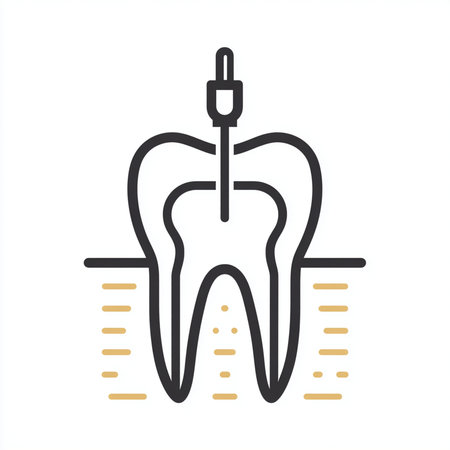Tooth extraction line icon. Dentistry, dental care. Vector illustrationの素材