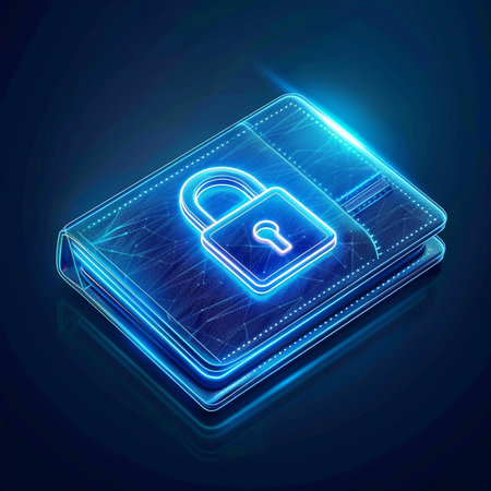 Cyber security concept. Closed padlock on laptop screen. Vector illustrationの素材