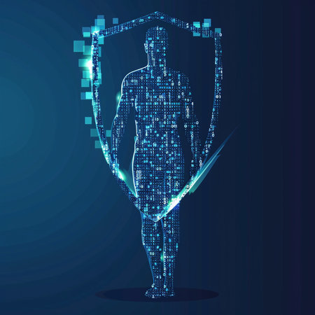 Abstract Artificial intelligence concept. Futuristic technology style. Vector illustration.の素材