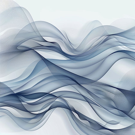 Abstract background with blue waves. Vector illustration for your graphic design.の素材