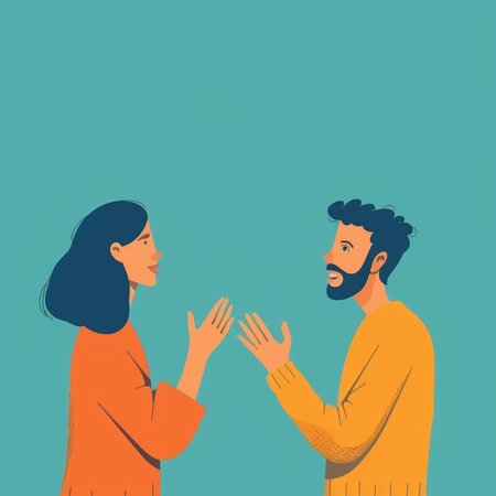 Man and woman talking. Man and woman talking. Vector illustration.の素材
