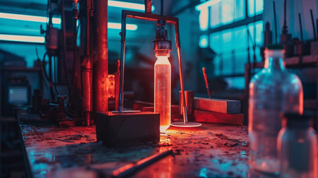 Laboratory glassware. Laboratory glassware. Factory glassware.の素材