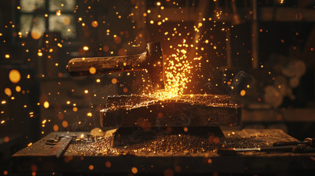 Worker cutting metal with a grinder in a metallurgical plantの素材