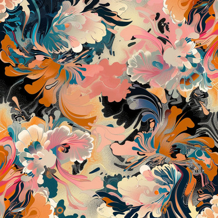 Seamless background pattern. Imitation of a watercolor painting.の素材