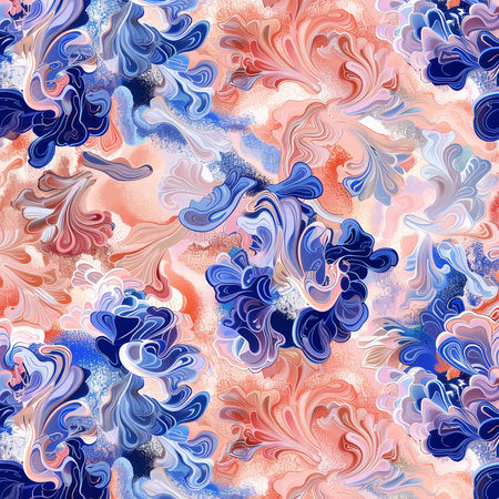 Seamless pattern with watercolor abstract elements. Hand-drawn illustration.の素材