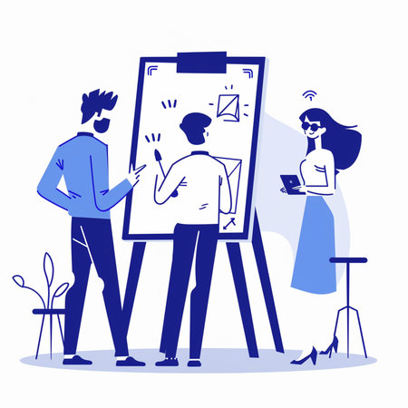 Seamless floral pattern with blue flowers on a orange background.の素材