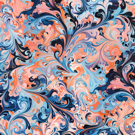 Seamless pattern with abstract flowers. Floral vector background.の素材