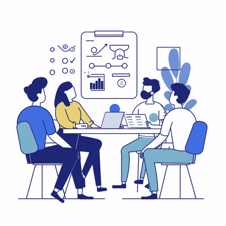 Teamwork, meeting, brainstorming concept. Vector illustration in flat styleの素材