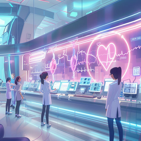 Medical workers in a modern hospital. Concept of healthcare and medicine.の素材