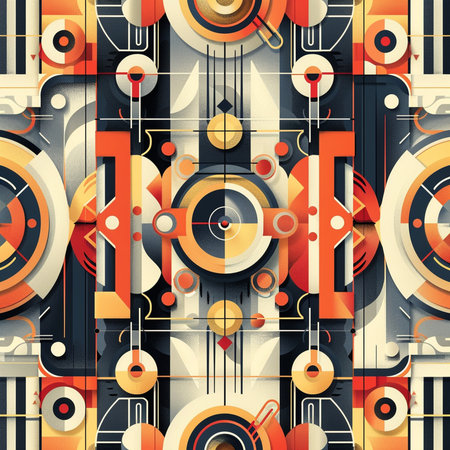 Abstract geometric background with circles and lines. Vector illustration. Eps 10.の素材