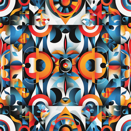 Seamless background pattern. Abstract geometric pattern. Vector illustration.の素材