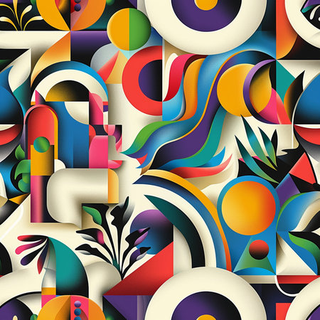 Seamless pattern with geometric shapes. Vector illustration. Eps 10.の素材