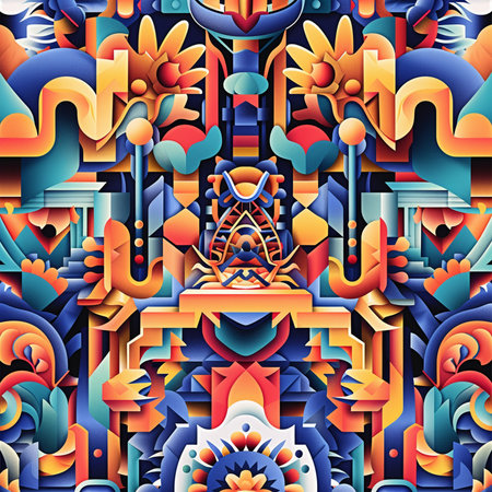 Seamless pattern. Colorful abstract background. Vector illustration.の素材