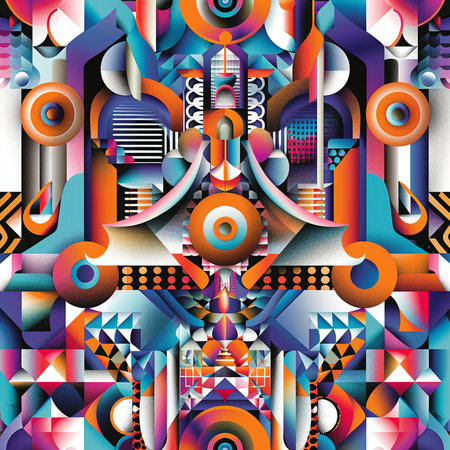 Abstract colorful background with geometric elements. Vector illustration for your design.の素材