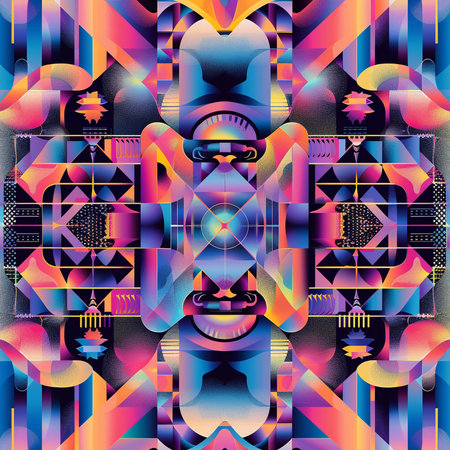 Seamless background pattern. Abstract geometric pattern in low poly style.の素材