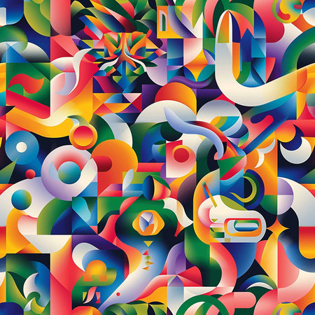 Seamless pattern. Colorful abstract background. Vector illustration.の素材